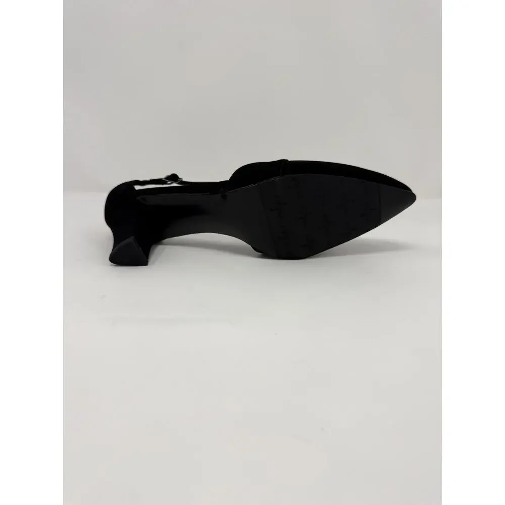 Easy Street Elegance Black Dress Heels Pumps Women’s 10 WW Strap Shoes